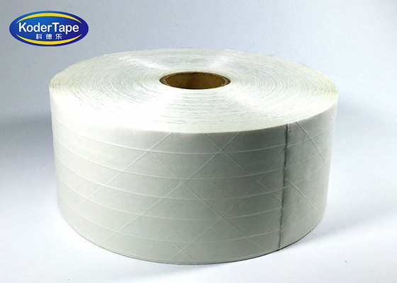 White Color Gummed Kraft Paper Tape Heavy Duty  With Fiber Glass Inside